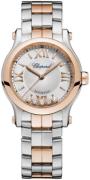 Chopard Dameklokke 278573-6017 Happy Sport Sølvfarget/18 karat rosé