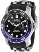 Invicta Herreklokke 39106 Pro Diver Sort/Stål Ø48 mm