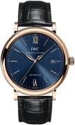 IWC Herreklokke IW356522 Portofino Blå/Lær Ø40 mm