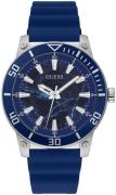 Guess Herreklokke GW0420G1 Blå/Gummi Ø46 mm