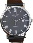 Longines Herreklokke L4.911.4.71.2 Elegant Sort/Lær Ø41 mm