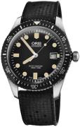 Oris Herreklokke 01 733 7720 4054-07 4 21 18 Diving Sort/Gummi Ø42 mm