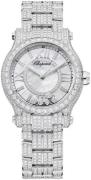 Chopard Dameklokke 274302-1004 Happy Sport Hvit/18 karat hvitt gull