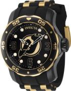 Invicta Herreklokke 42310 NHL Sort/Gulltonet stål Ø48 mm