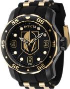 Invicta Herreklokke 42321 NHL Sort/Gulltonet stål Ø48 mm