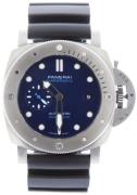 Panerai Herreklokke PAM02692 Submersible Blå/Gummi Ø47 mm