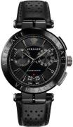 Versace Herreklokke VE1D01420 Aion Sort/Lær Ø45 mm