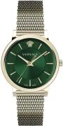 Versace Herreklokke VE5A00820 V Circle Grønn/Gulltonet stål Ø42 mm