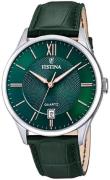 Festina Herreklokke F20426-7 Classic Grønn/Lær Ø43 mm