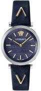 Versace Dameklokke VELS00119 V Twist Blå/Lær Ø37 mm