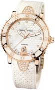 Ulysse Nardin Dameklokke 8106-101E-3C-10 Ladies Diver Hvit/Gummi Ø40