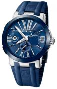 Ulysse Nardin Herreklokke 243-00-3-43 Dual Time Blå/Gummi Ø43 mm