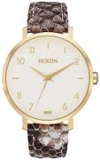 Nixon Dameklokke A10912890-00 Arrow Hvit/Lær