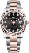 Rolex Dameklokke 126231-0020 Datejust 36 Sort/18 karat rosé gull