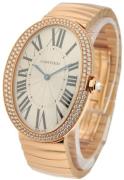 Cartier Dameklokke WB520003 Baignoire Sølvfarget/18 karat rosé gull