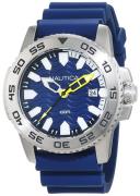 Nautica Herreklokke NAI12527G Analog Blå/Gummi Ø42 mm