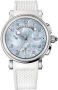 Breguet Dameklokke 8827ST-59-586 Marine Blå/Gummi Ø34.6 mm