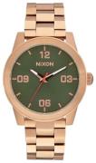 Nixon 99999 Dameklokke A9192283-00 Grønn/Rose-gulltonet stål Ø36 mm