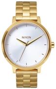 Nixon The Kensington Dameklokke A099508-00 Hvit/Gulltonet stål Ø37