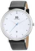 Danish Design Classic Herreklokke 3314535 Hvit/Lær Ø41 mm