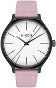 Nixon Dameklokke A12503318-00 Hvit/Lær Ø38 mm