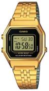 Casio Collection Dameklokke LA680WEGA LCD/Gulltonet stål