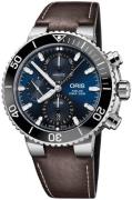 Oris Diving Herreklokke 01 774 7743 4155-07 5 24 10EB Blå/Lær