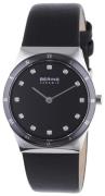 Bering Ceramic Dameklokke 32230-448 Sort/Lær Ø30 mm