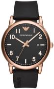 Emporio Armani Dress Herreklokke AR11097 Sort/Gummi Ø43 mm