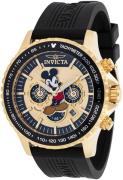 Invicta Disney Herreklokke 39045 Gulltonet/Gummi Ø48 mm