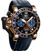 Graham Chronofighter Oversize Herreklokke 2OVGR.B26A Sort/Gummi Ø47