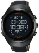 Pulsar Herreklokke PQ2063X1 X LCD/Lær Ø46 mm