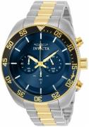 Invicta Herreklokke 30800 Blå/Gulltonet stål Ø48 mm