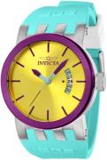 Invicta Dameklokke 36962 Dna Gul/Gummi Ø40 mm