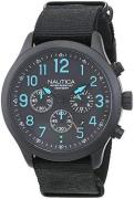 Nautica Herreklokke NAI16514G Sort/Tekstil Ø41 mm