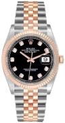 Rolex Dameklokke 126231-0019 Datejust 36 Sort/18 karat rosé gull