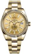 Rolex Herreklokke 326938-0003 Sky-Dweller Gulltonet/18 karat gult