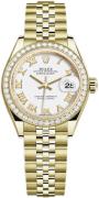 Rolex Dameklokke 279138RBR-0032 Lady-Datejust 28 Hvit/18 karat gult