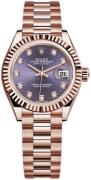 Rolex Dameklokke 279175-0019 Lady-Datejust 28 Lilla/18 karat rosé