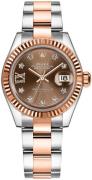 Rolex Dameklokke 279171-0004 Lady-Datejust 28 Brun/18 karat rosé