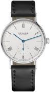 Nomos Glashütte Herreklokke N-234 Ludwig Hvit/Lær Ø37.5 mm