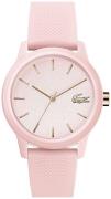 Lacoste 12.12 Dameklokke 2001065 Rosa/Gummi Ø36 mm