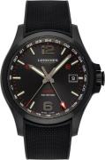 Longines Herreklokke L3.728.2.56.9 Conquest V.H.P. Sort/Gummi Ø43 mm