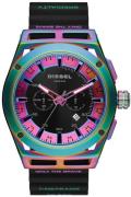 Diesel Herreklokke DZ4547 Timeframe Sort/Gummi Ø48 mm