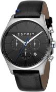 Esprit Herreklokke ES1G053L0025 Sort/Lær Ø42 mm