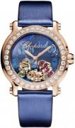 Chopard Dameklokke 277473-5012 Happy Sport Blå/Tekstil Ø36 mm