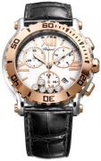 Chopard Dameklokke 288499-6001 Happy Sport Chronographe Hvit/Lær