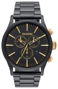 Nixon Herreklokke A3861041-00 The Sentry Sort/Stål Ø42 mm