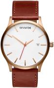 MVMT Herreklokke D-MM01-WBR Classic Hvit/Lær Ø45 mm