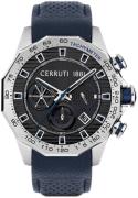 Cerruti 1881 Herreklokke CIWGC2114002 Sort/Lær Ø44 mm